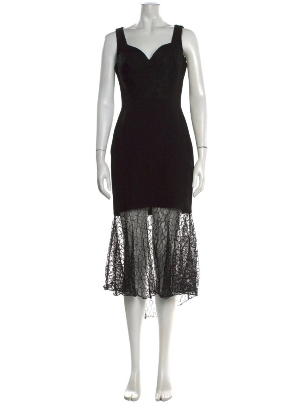 V-2. Prabal Gurung Lace Pattern Midi Sheath Dress